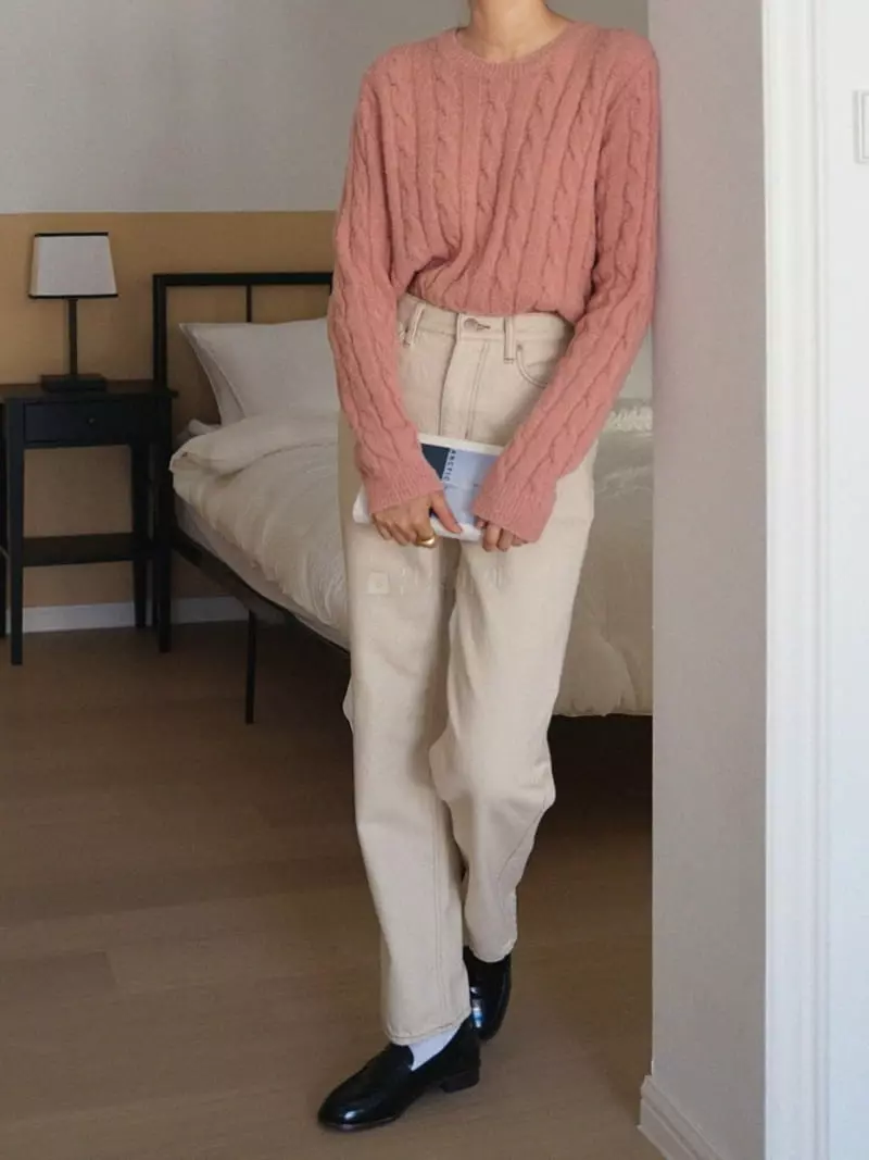 Nan - Korean Women Fashion - #momslook - Bookle Twist Knit Tee - 8