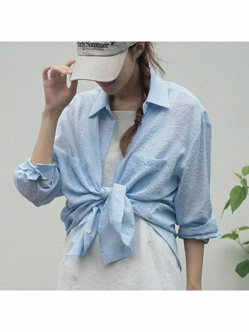 Nan - Korean Women Fashion - #momslook - Noted Shirt - 9