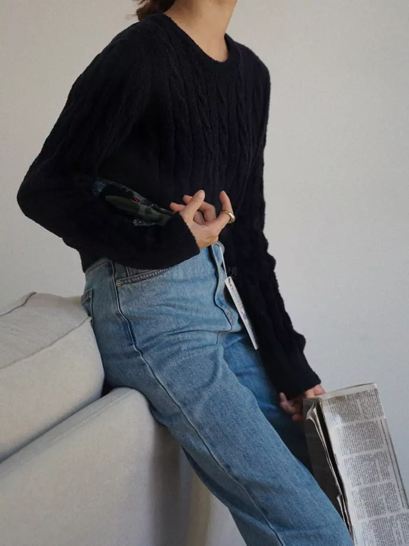 Nan - Korean Women Fashion - #thelittlethings - Bookle Twist Knit Tee - 5