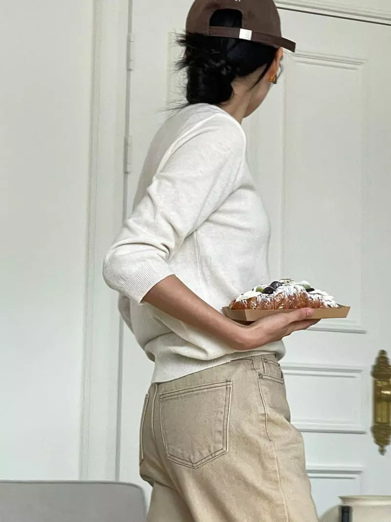 Nan - Korean Women Fashion - #vintageinspired - Soft Cashmere Knit Tee - 8
