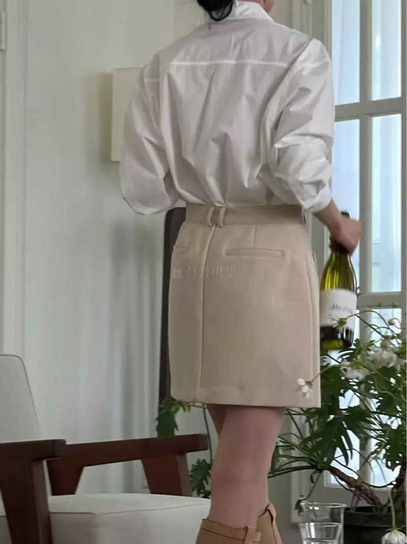 Nan - Korean Women Fashion - #vintagekidsstyle - Button Skirt - 6