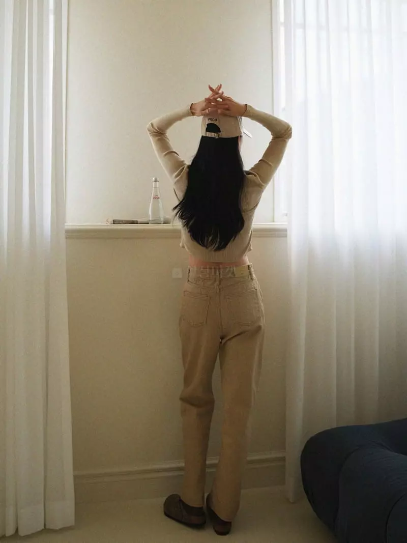 Nan - Korean Women Fashion - #womensfashion - Crop Collar Knit Tee - 3