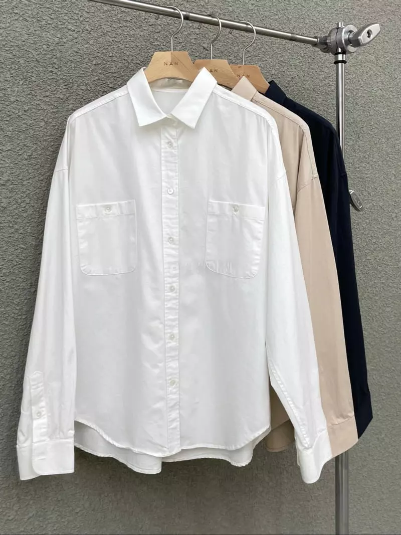 Nan - Korean Women Fashion - #womensfashion - Pocket Washing Shirt - 5