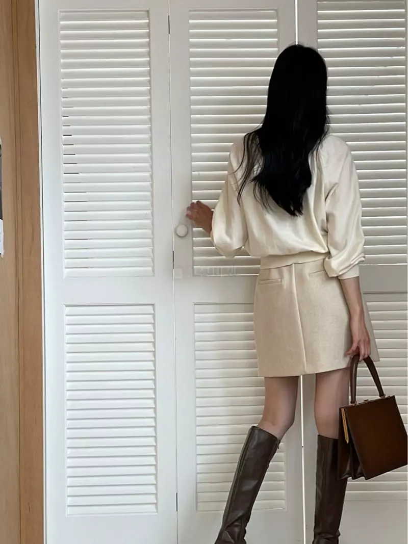 Nan - Korean Women Fashion - #womensfashion - Shirring Knit Blouse - 6