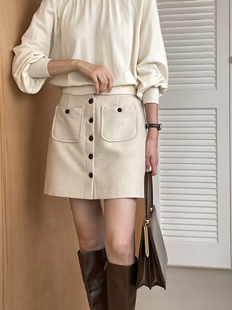 Nan - Korean Women Fashion - #womensfashion - Shirring Knit Blouse - 8