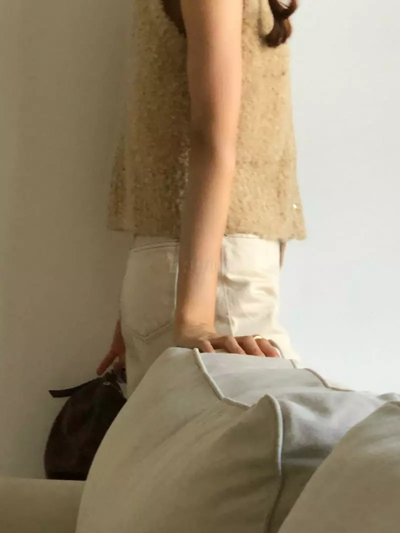 Nan - Korean Women Fashion - #womensfashion - Gold Button Vest - 3
