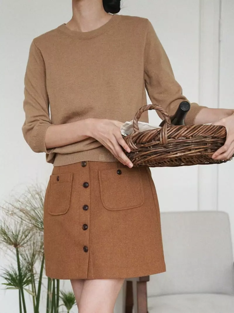 Nan - Korean Women Fashion - #womensfashion - Soft Cashmere Knit Tee