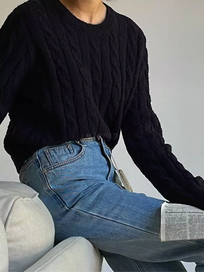Nan - Korean Women Fashion - #womensfashion - Bookle Twist Knit Tee - 9