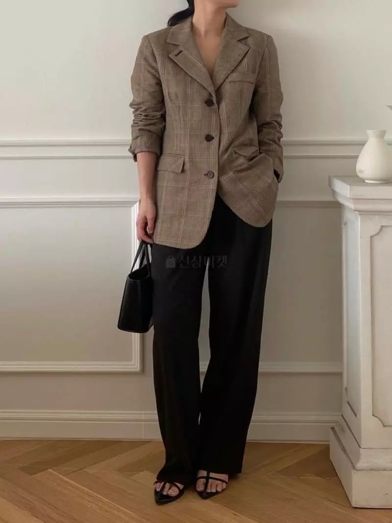 Nave - Korean Women Fashion - #womensfashion - Check Jacket