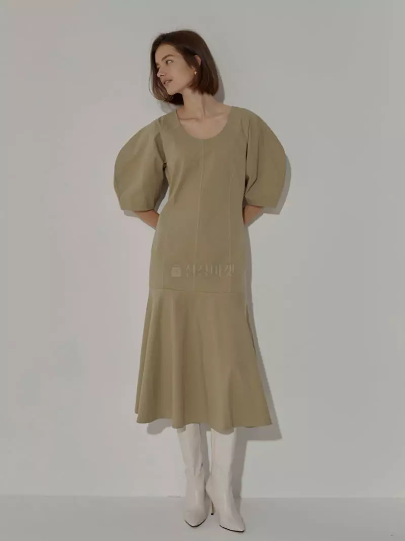 Neroli36 - Korean Women Fashion - #momslook - H Puff One-piece