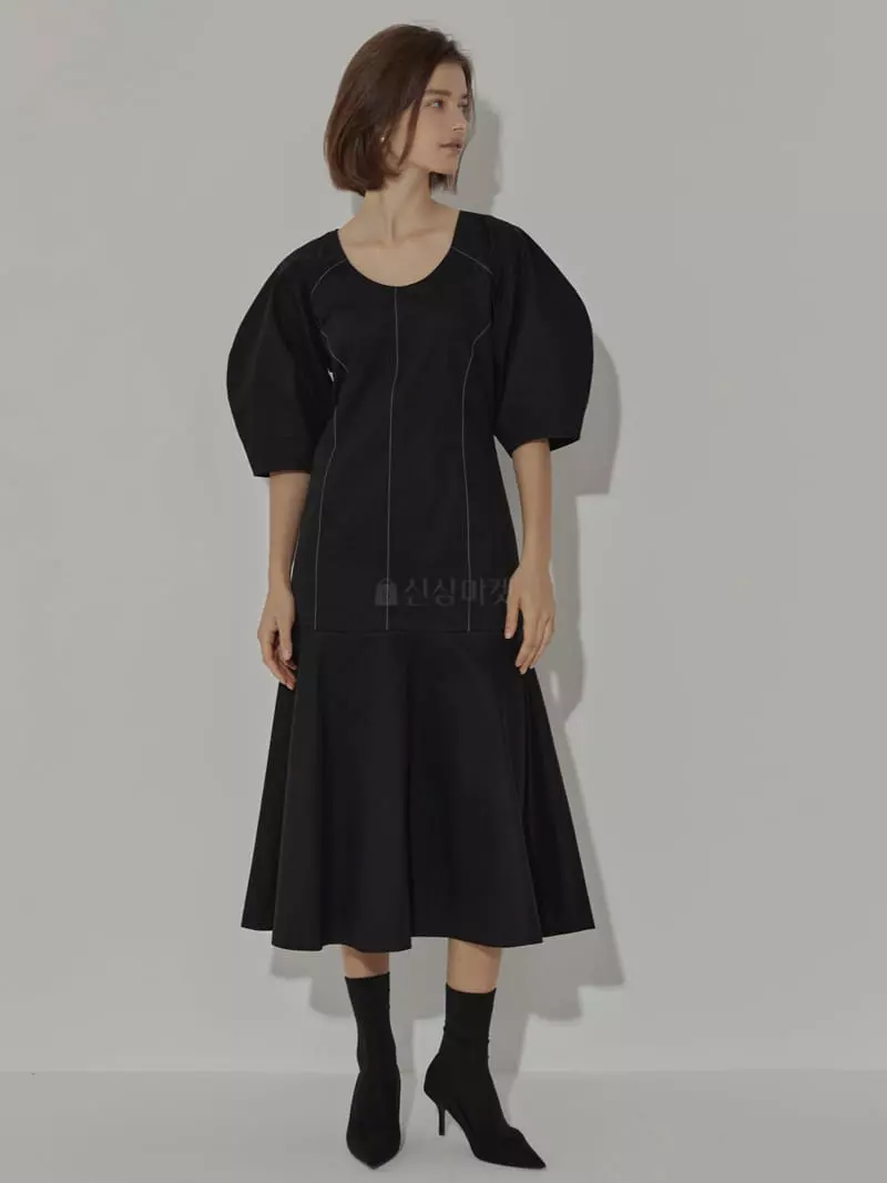 Neroli36 - Korean Women Fashion - #momslook - H Puff One-piece - 3