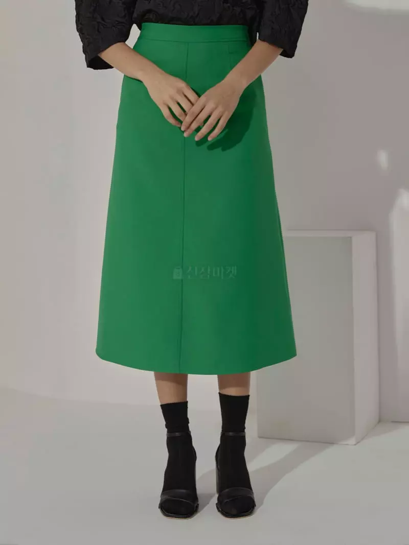 Neroli36 - Korean Women Fashion - #momslook - H Stitch A Line Skirt - 5