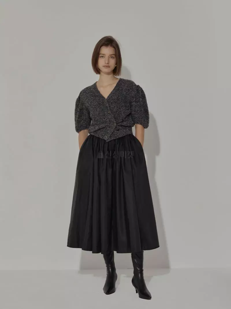 Neroli36 - Korean Women Fashion - #womensfashion - Two Tone Bookle Cardigan - 4
