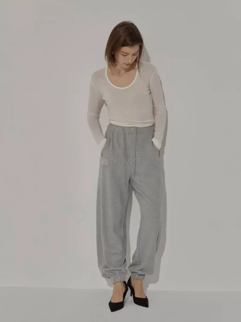 Neroli36 - Korean Women Fashion - #momslook - U Neck Tee - 3