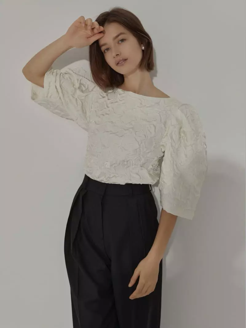 Neroli36 - Korean Women Fashion - #momslook - Jacquard Blouse - 2