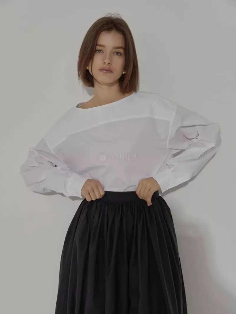 Neroli36 - Korean Women Fashion - #restrostyle - Square Neck Shirt - 7