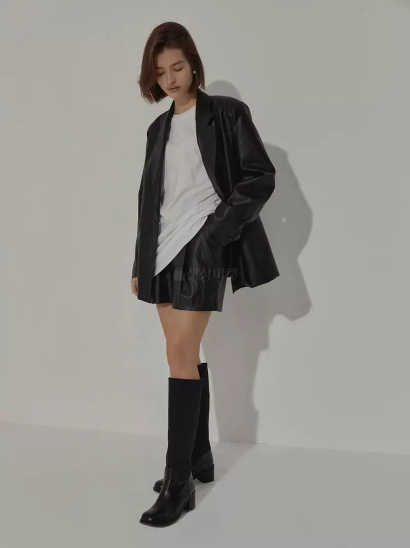Neroli36 - Korean Women Fashion - #restrostyle - Leather Wrinkle Pants