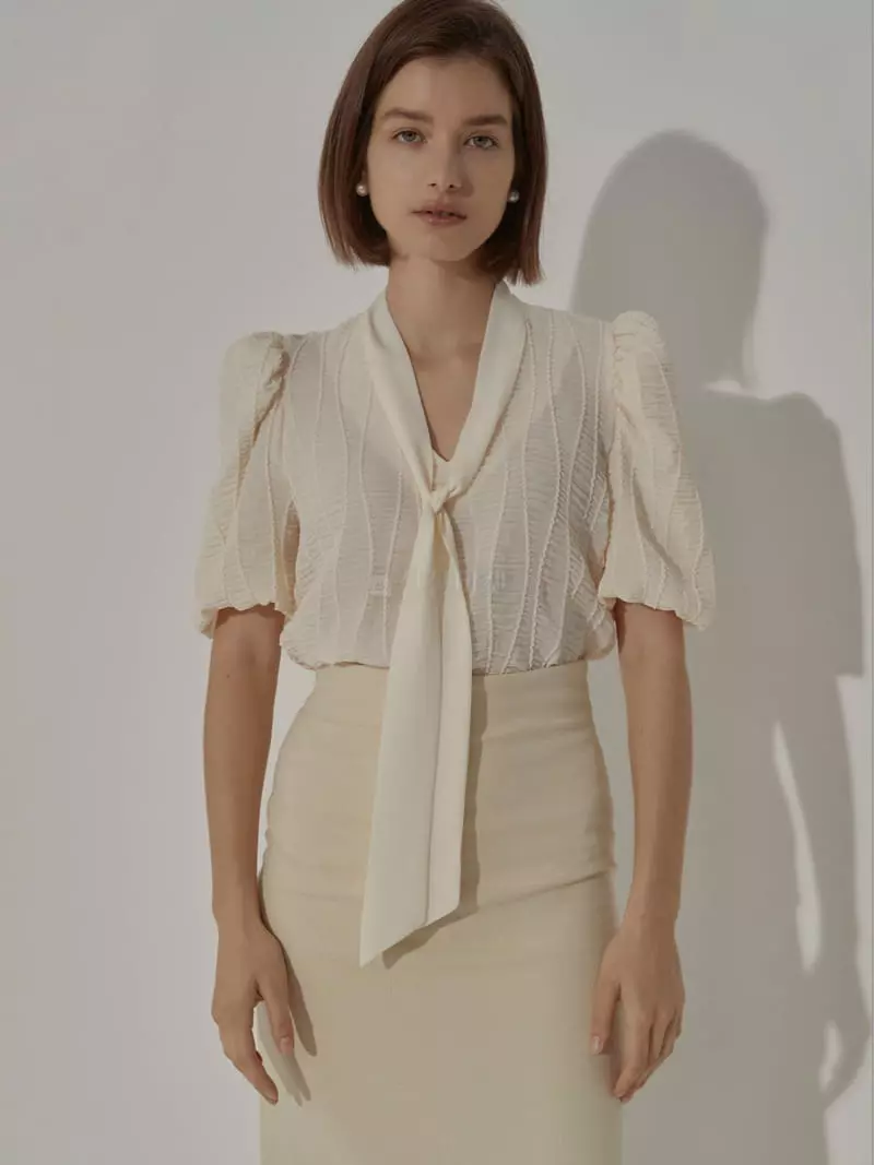 Neroli36 - Korean Women Fashion - #shopsmall - Line Blouse