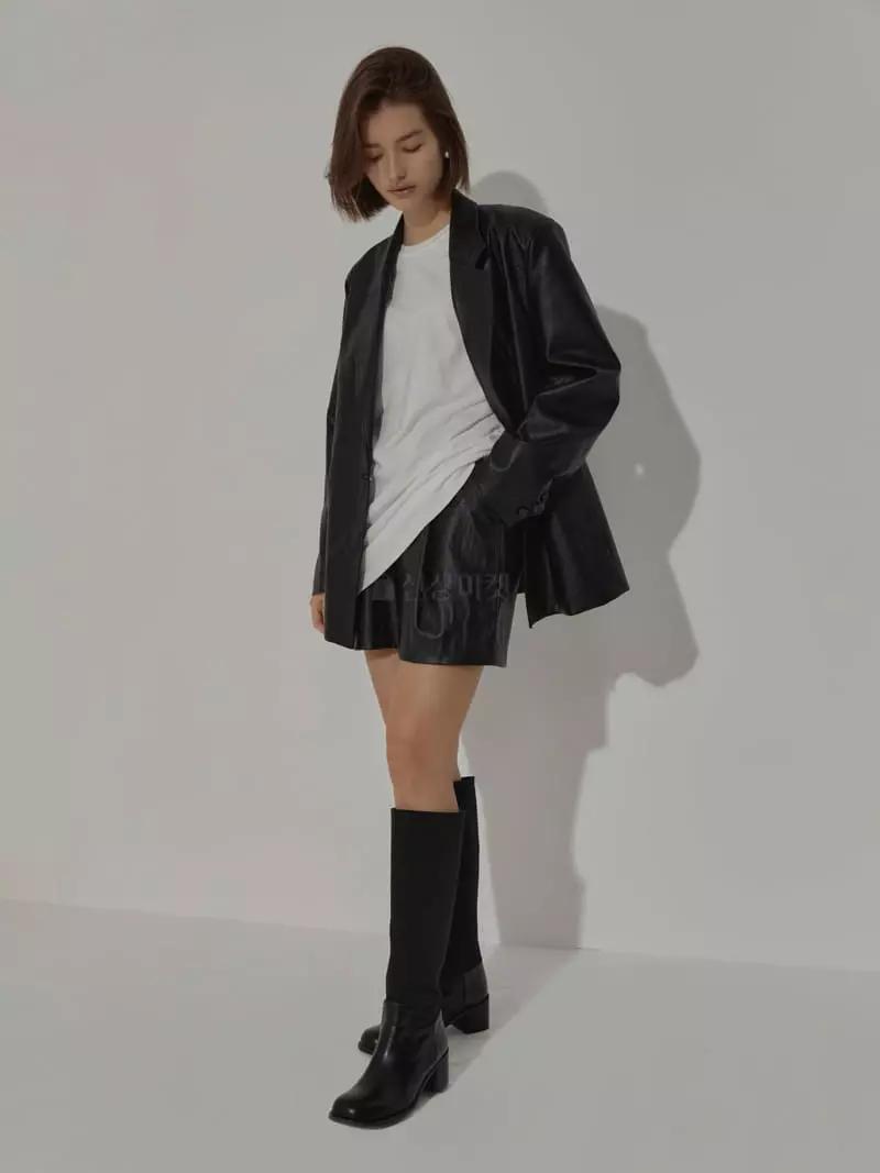Neroli36 - Korean Women Fashion - #thatsdarling - Leather Jacket - 4
