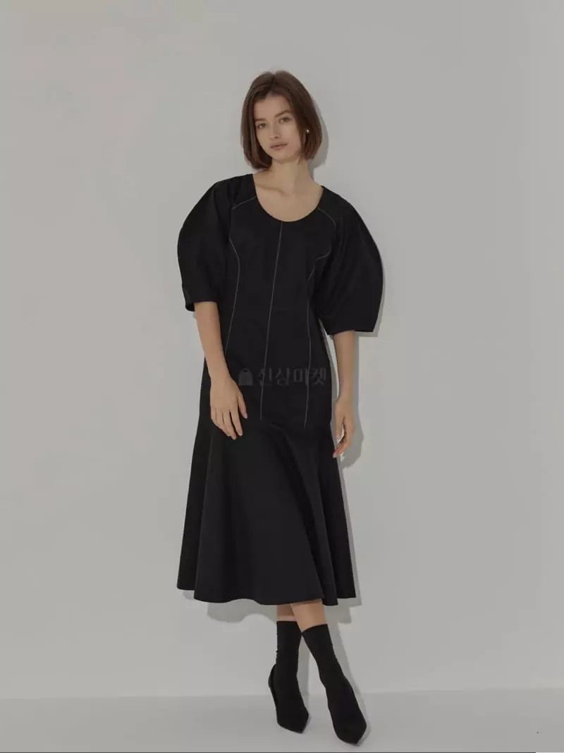 Neroli36 - Korean Women Fashion - #momslook - H Puff One-piece - 4