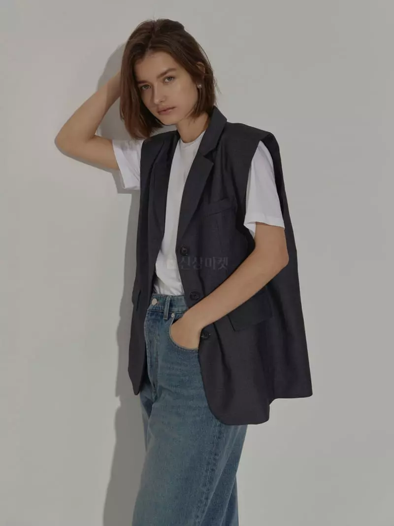 Neroli36 - Korean Women Fashion - #momslook - H Check Vest - 4