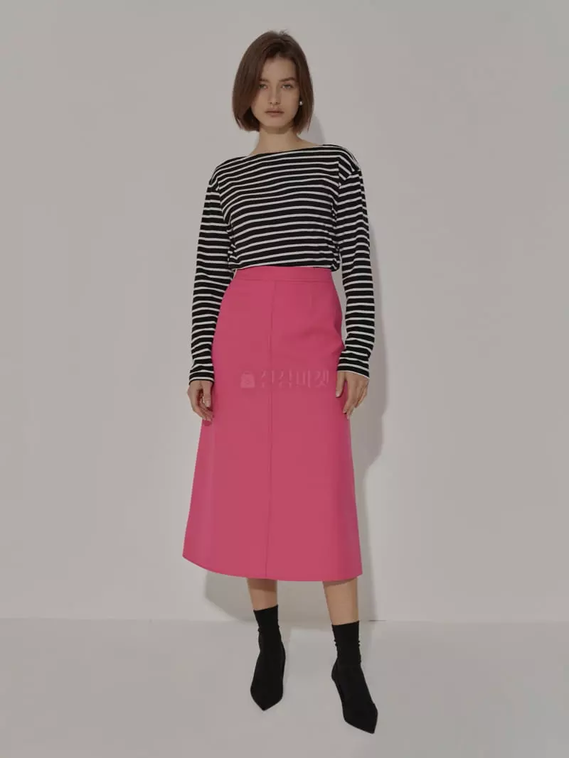 Neroli36 - Korean Women Fashion - #momslook - H Stitch A Line Skirt - 4