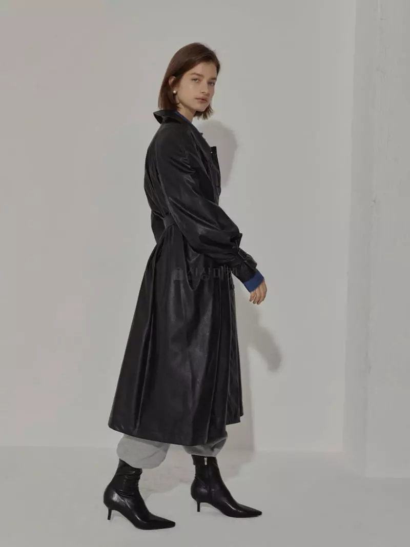 Neroli36 - Korean Women Fashion - #womensfashion - H Leather Coat - 2