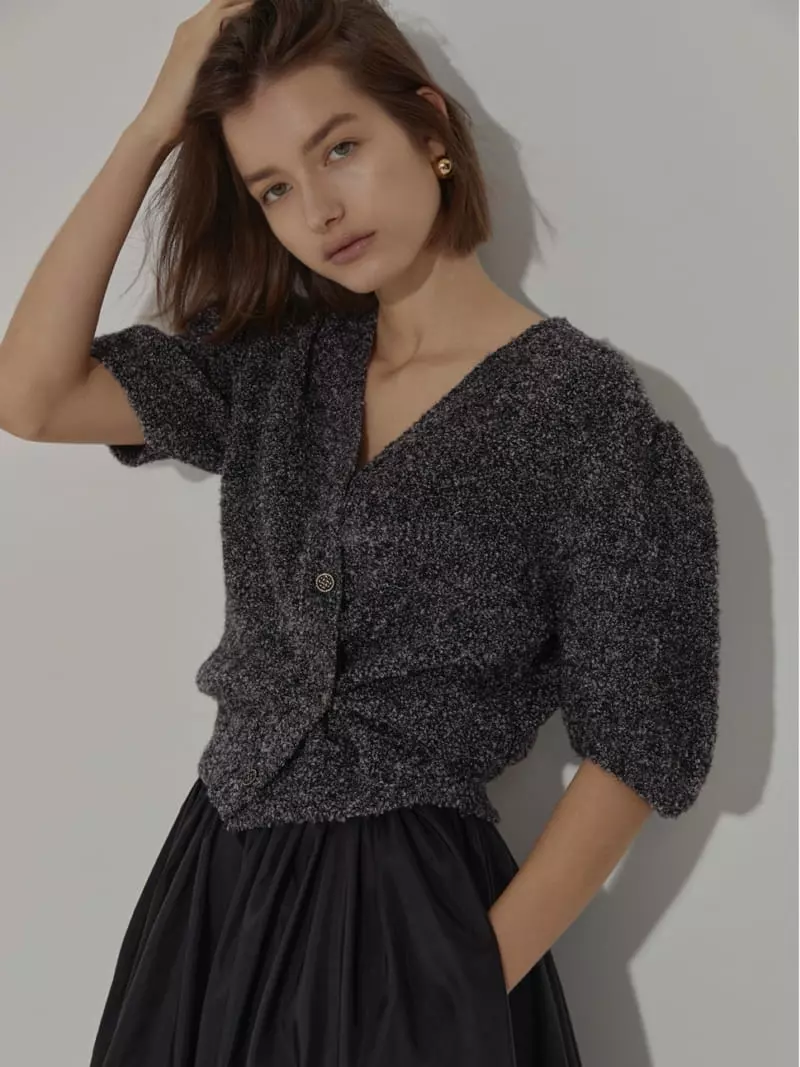 Neroli36 - Korean Women Fashion - #womensfashion - Two Tone Bookle Cardigan - 3