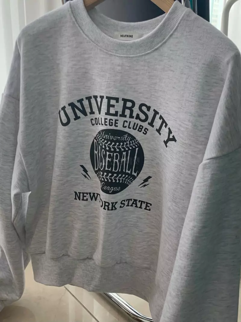 Neuf Nine - Korean Women Fashion - #momslook - Baseball Sweatshirt