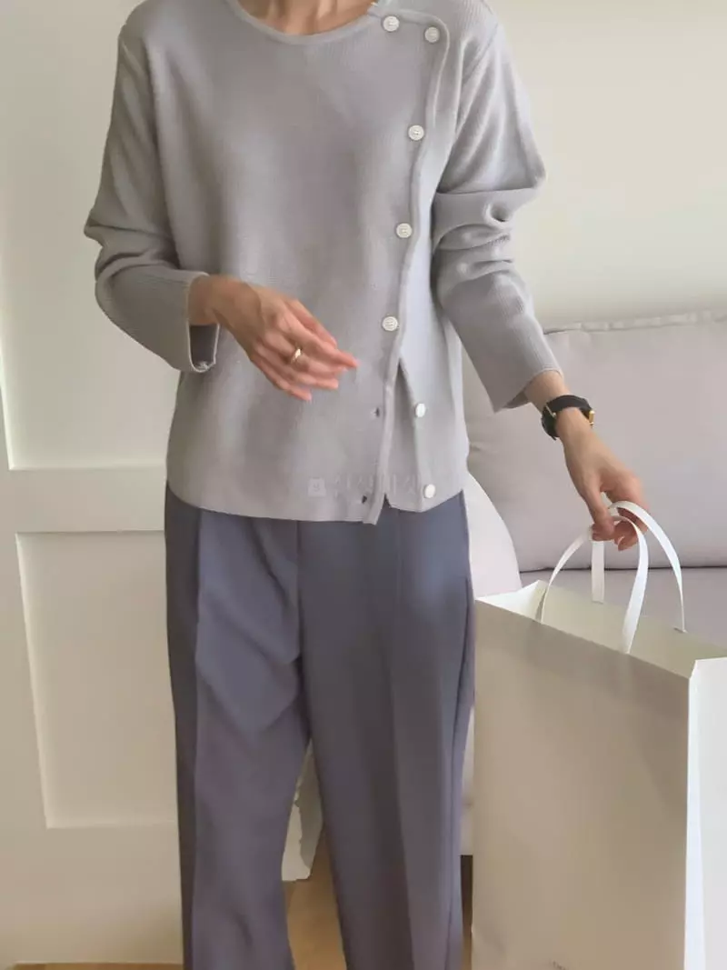 Neuf Nine - Korean Women Fashion - #womensfashion - Unbal Line Cardigan - 4