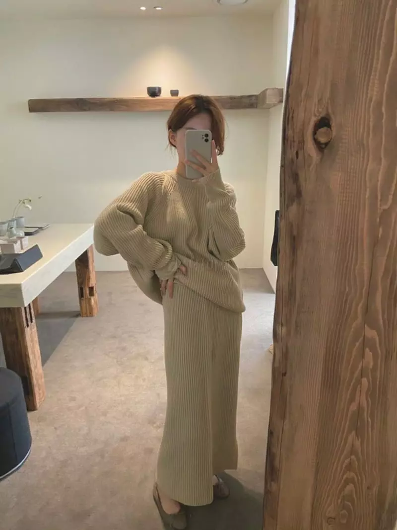 Neuf Nine - Korean Women Fashion - #momslook - Warmer Knit Tee - 3