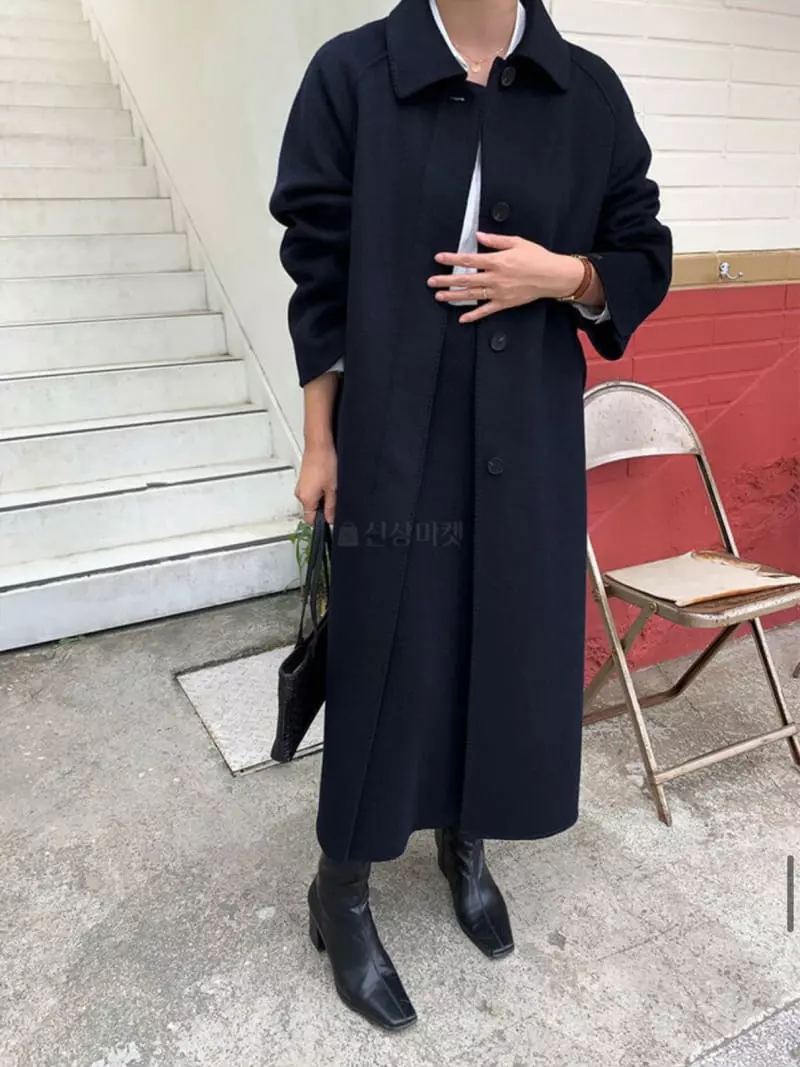 Neuf Nine - Korean Women Fashion - #womensfashion - Hidden Stitch Coat - 4