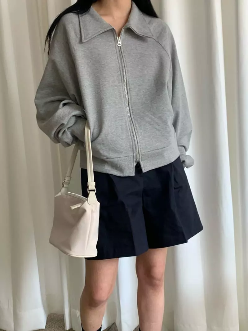 Neuf Nine - Korean Women Fashion - #pursuepretty - Collar Zip-up - 5