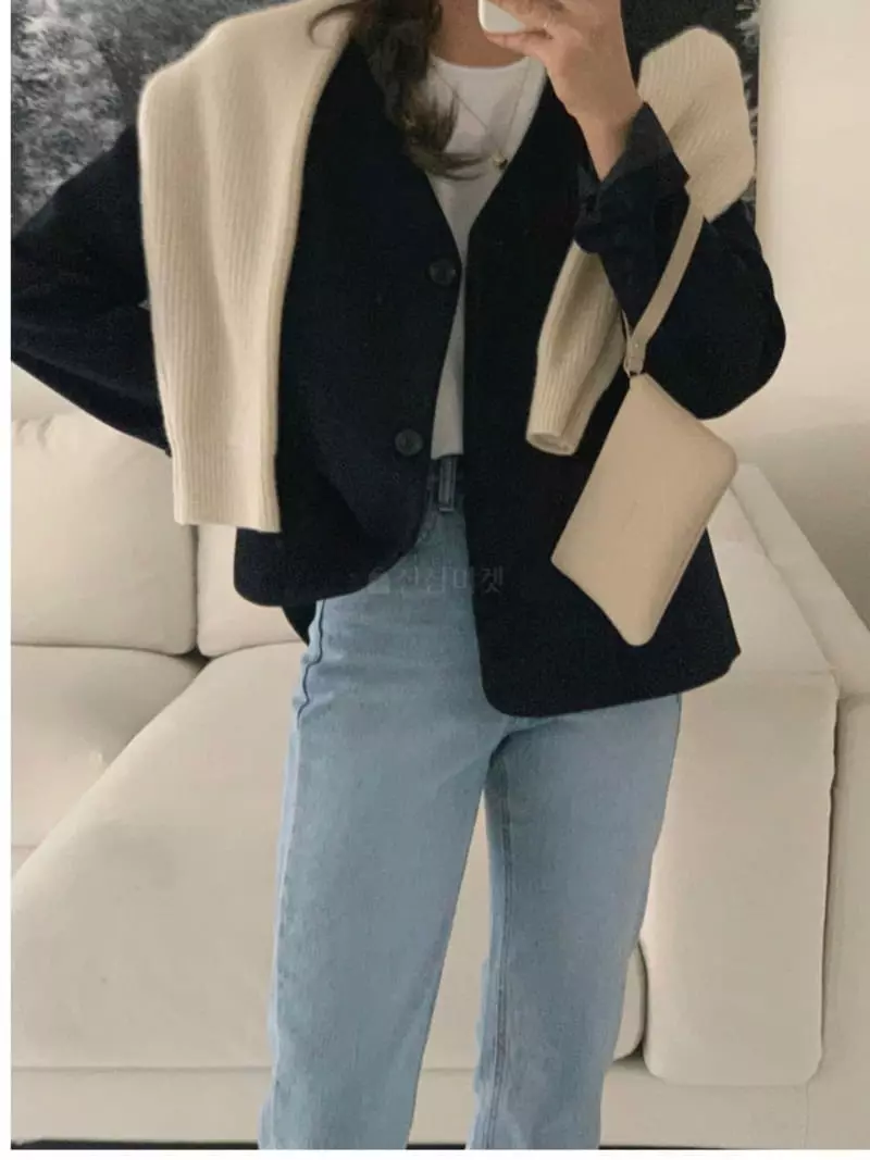 Neuf Nine - Korean Women Fashion - #pursuepretty - No Collar Jacket - 2