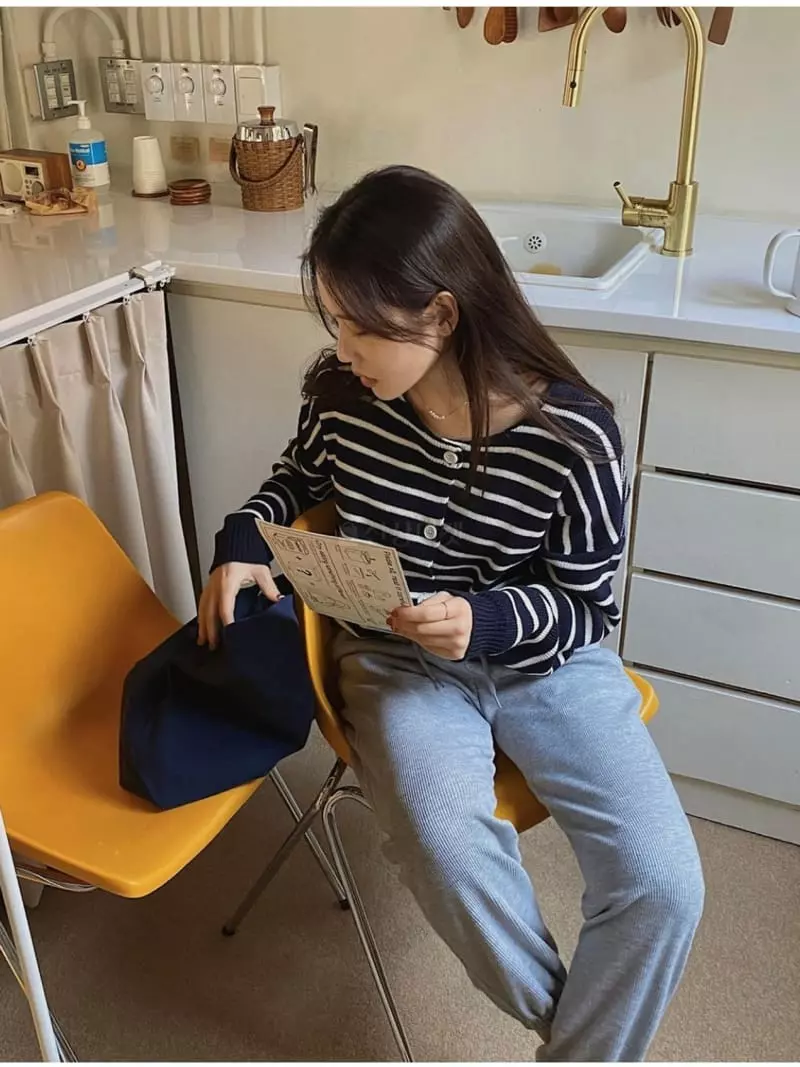 Neuf Nine - Korean Women Fashion - #romanticstyle - Stripes Cardigan - 3