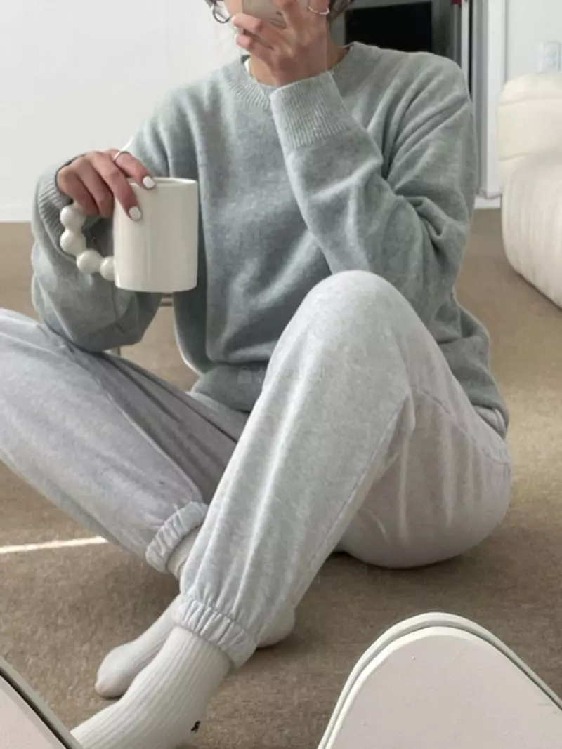 Neuf Nine - Korean Women Fashion - #shopsmall - Lamp Loose Knit Tee - 2