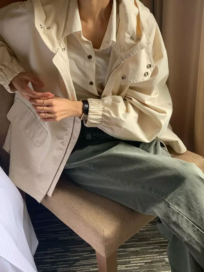 Neuf Nine - Korean Women Fashion - #shopsmall - Pigment Khaki Pants - 4