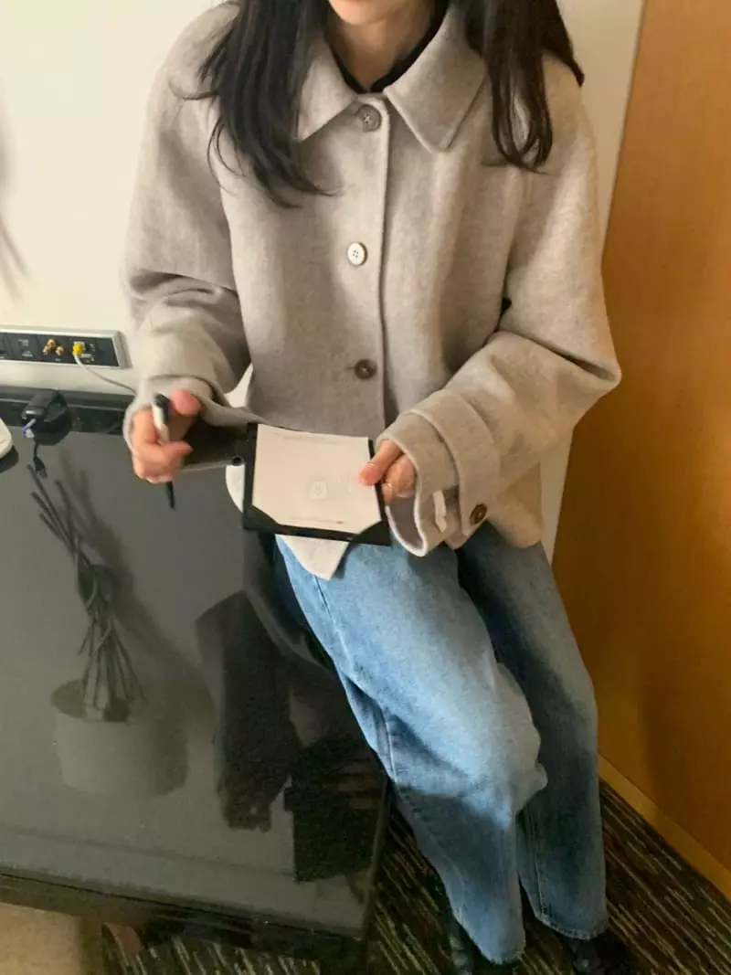 Neuf Nine - Korean Women Fashion - #thatsdarling - Short Hand Made Coat - 2