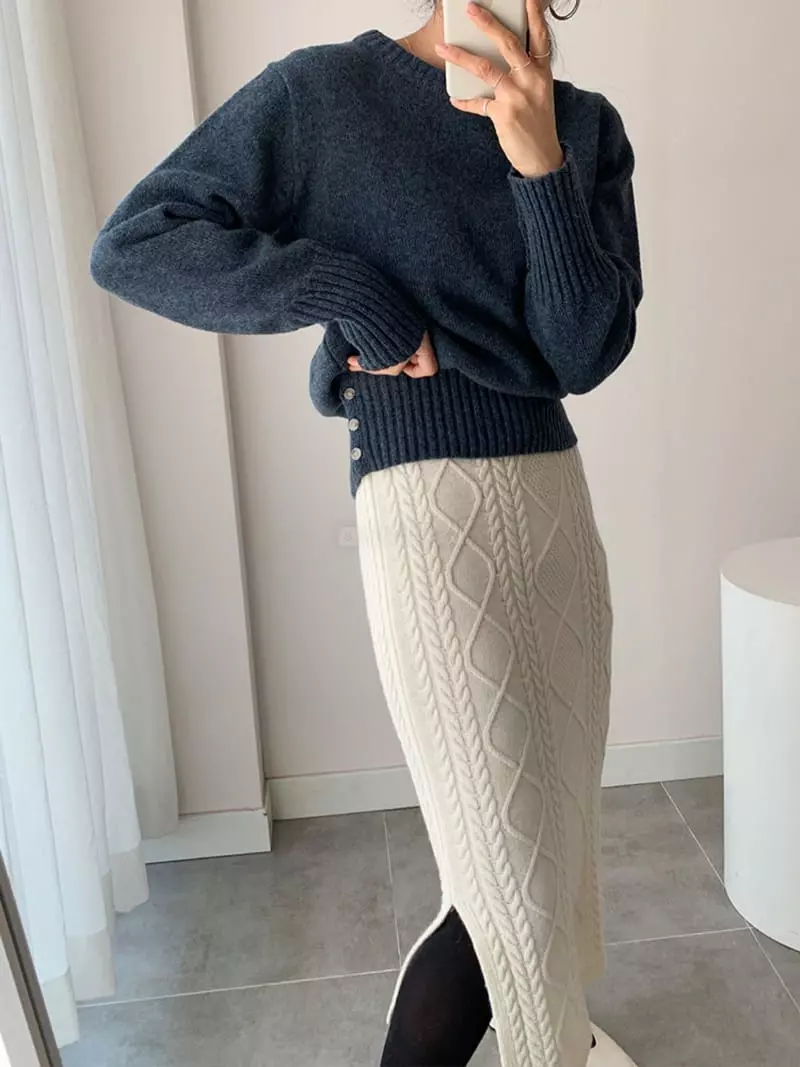 Neuf Nine - Korean Women Fashion - #thatsdarling - Howell Button Knit
