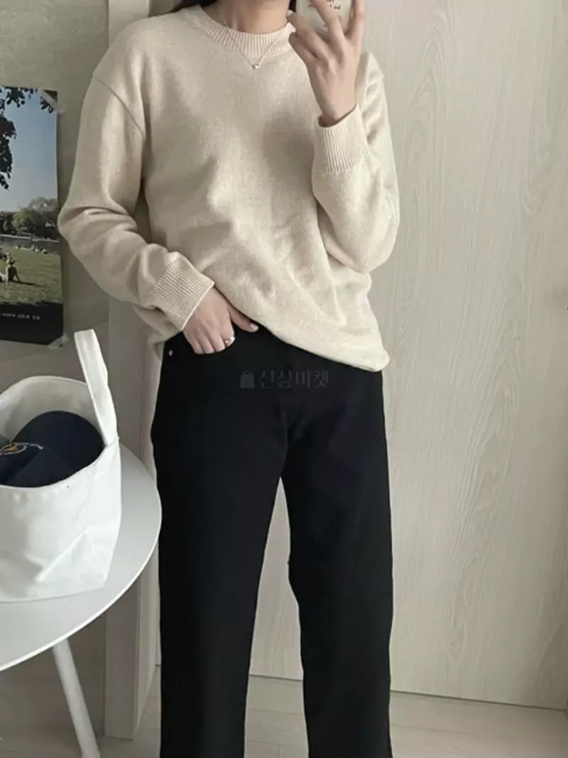 Neuf Nine - Korean Women Fashion - #thatsdarling - Lamp Loose Knit Tee - 4