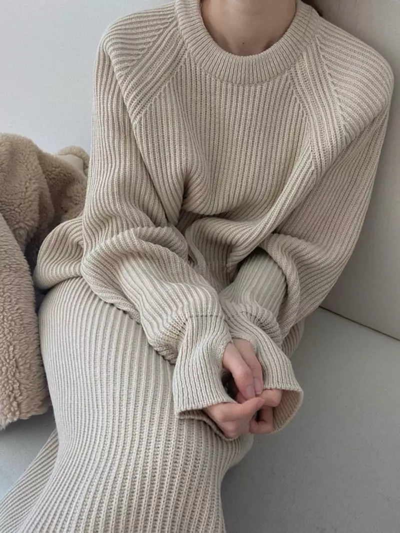 Neuf Nine - Korean Women Fashion - #womensfashion - Warmer Knit Tee