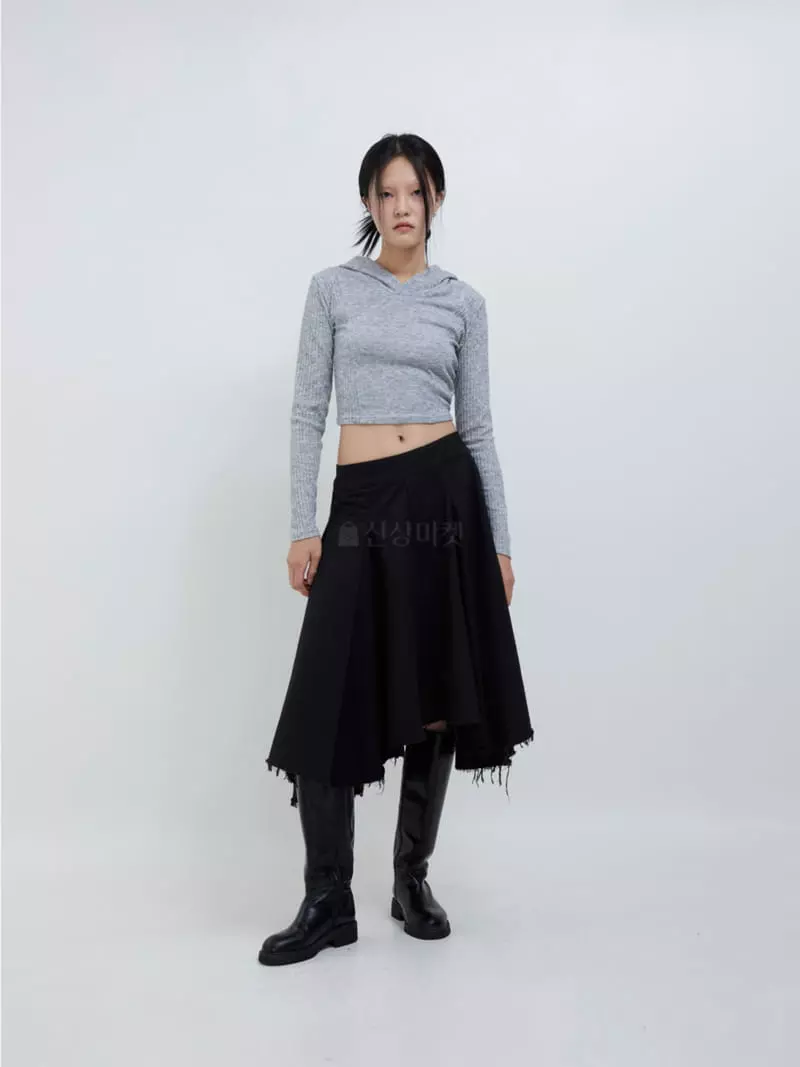 Neuter - Korean Women Fashion - #momslook - Half Crop Hoody Tee