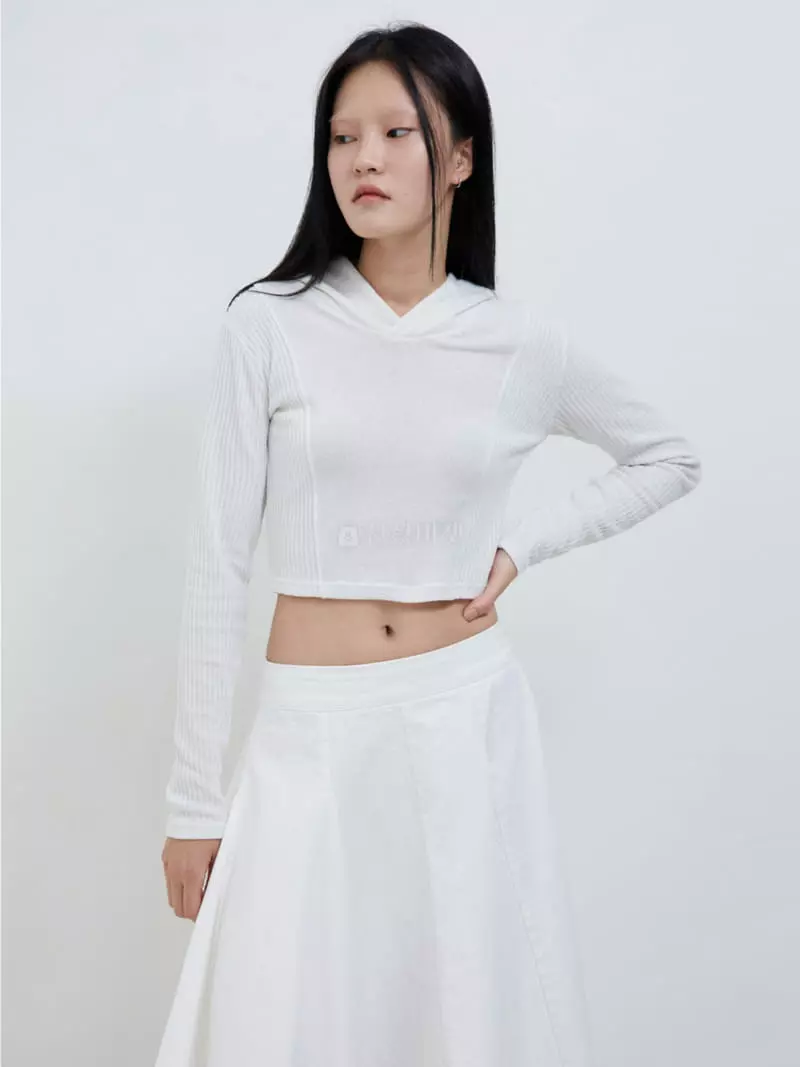 Neuter - Korean Women Fashion - #momslook - Half Crop Hoody Tee - 5