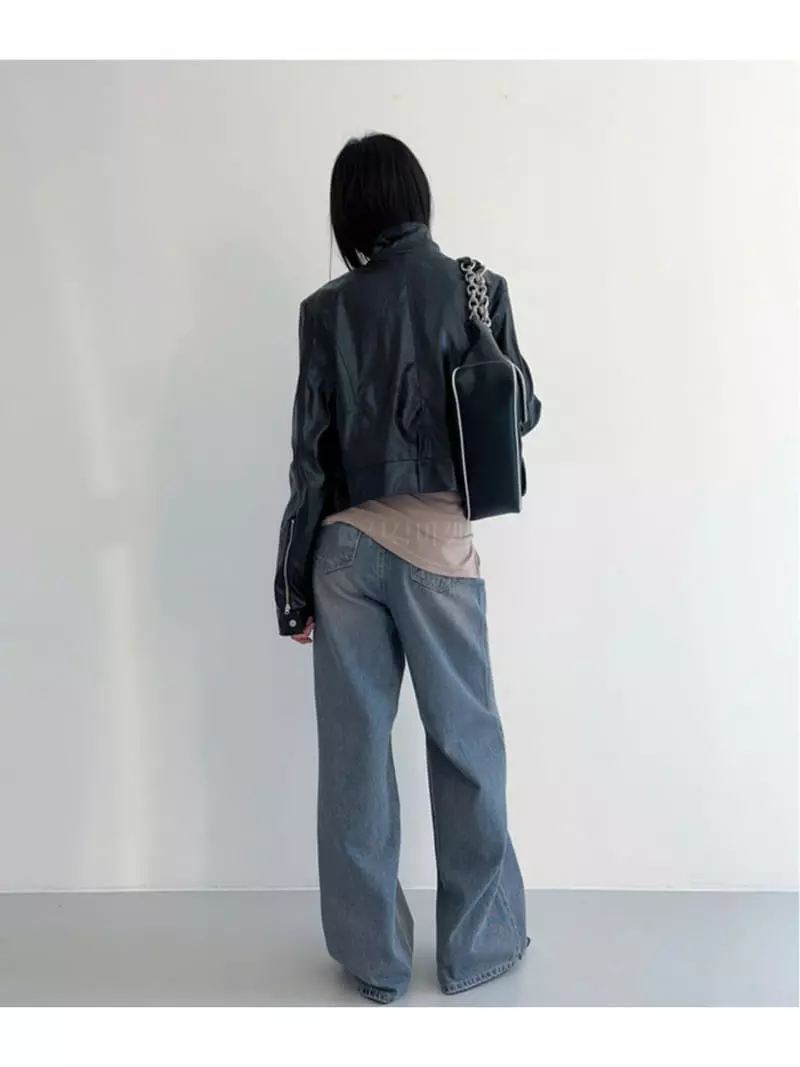 Neuter - Korean Women Fashion - #momslook - Crack Zip-up - 10