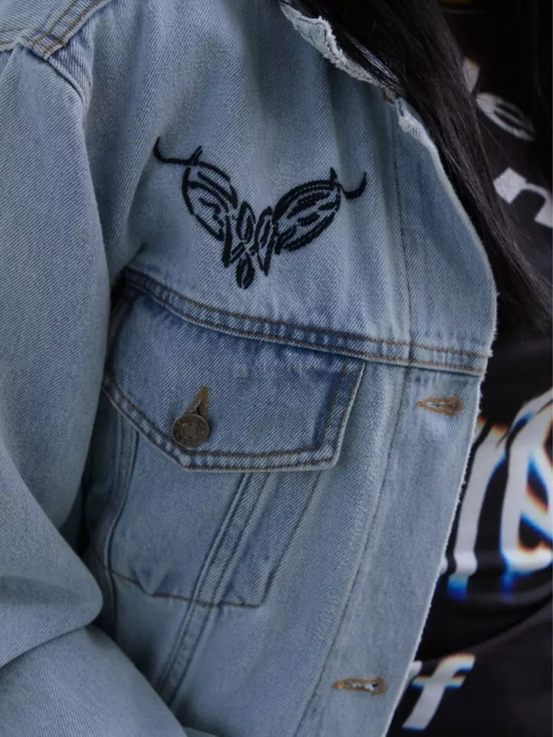 Neuter - Korean Women Fashion - #momslook - Needle Denim Jacket - 5