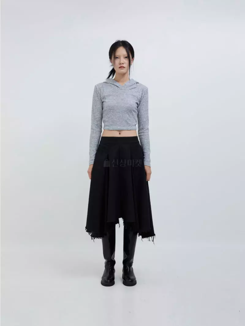 Neuter - Korean Women Fashion - #momslook - Half Crop Hoody Tee - 6