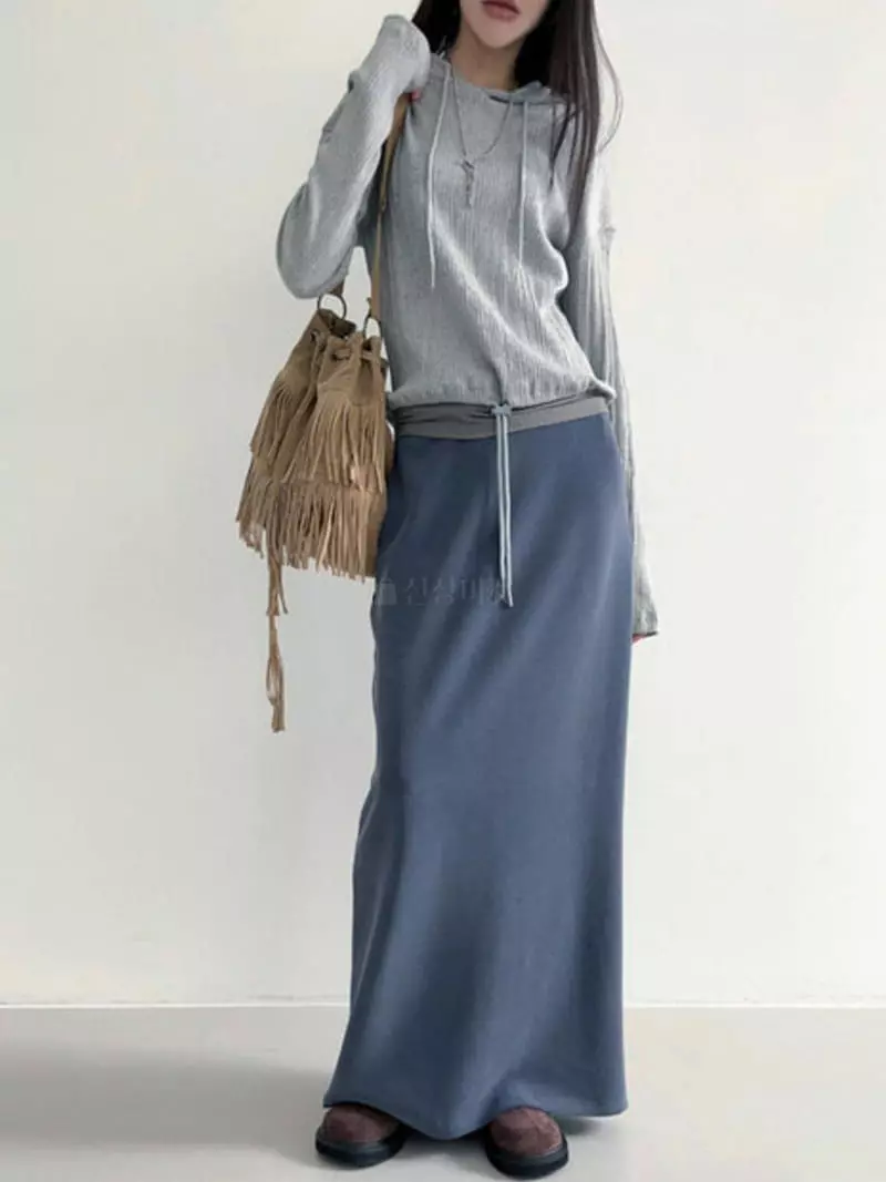 Neuter - Korean Women Fashion - #shopsmall - Modal Maxy Skirt - 3