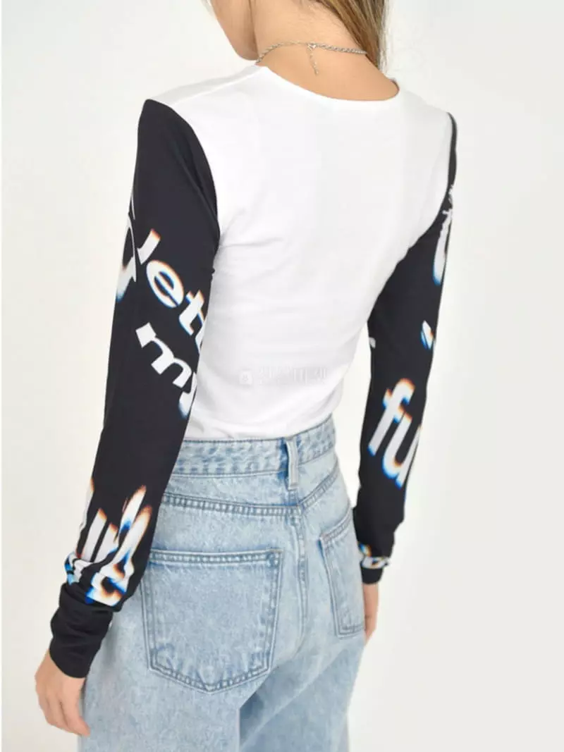 Neuter - Korean Women Fashion - #thatsdarling - Future Sleeve Tee - 2