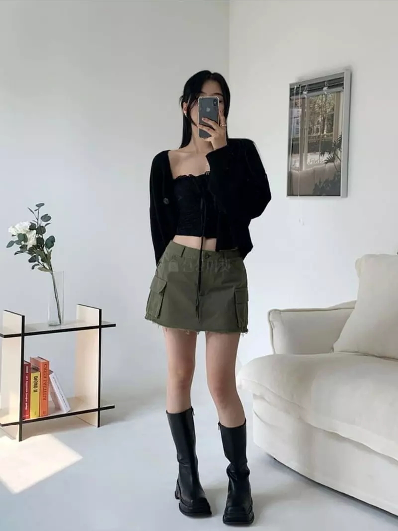 Neuter - Korean Women Fashion - #thelittlethings - Low Cargo Skirt - 3