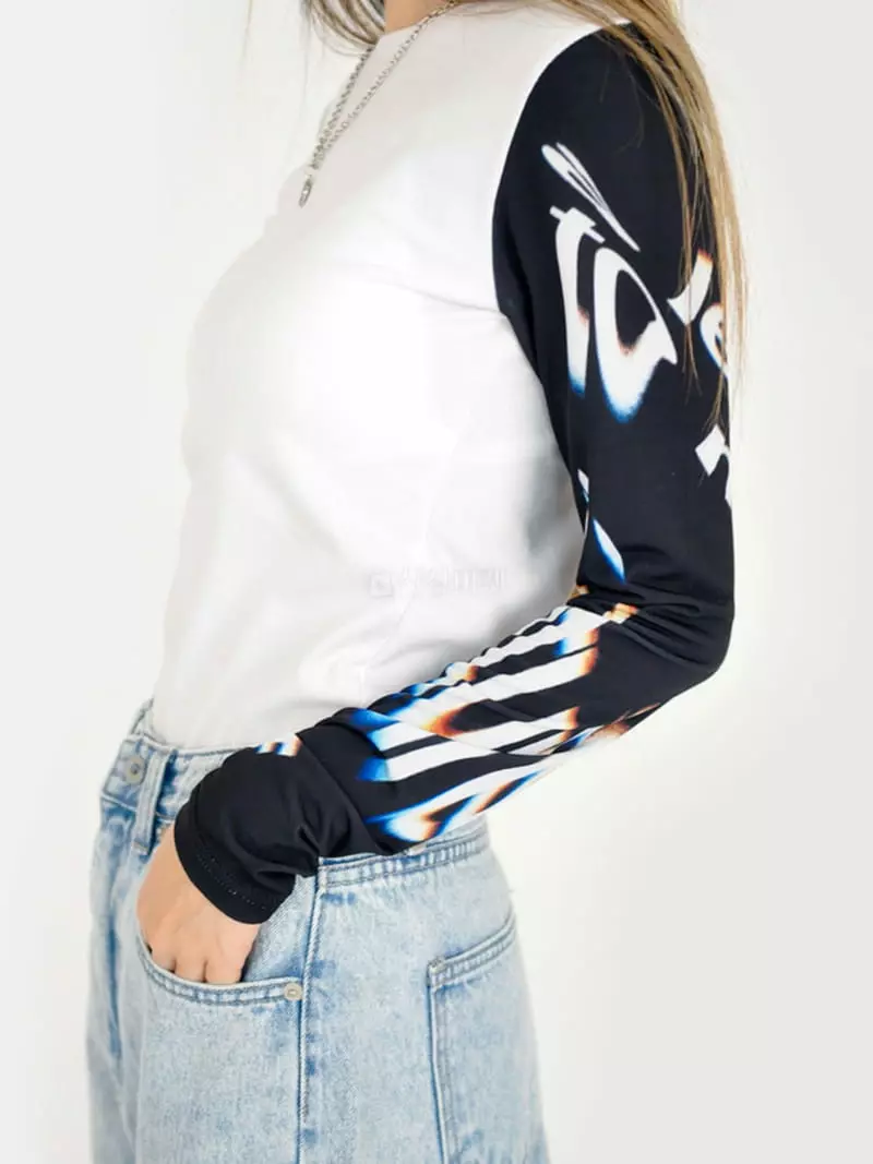 Neuter - Korean Women Fashion - #thelittlethings - Future Sleeve Tee - 3